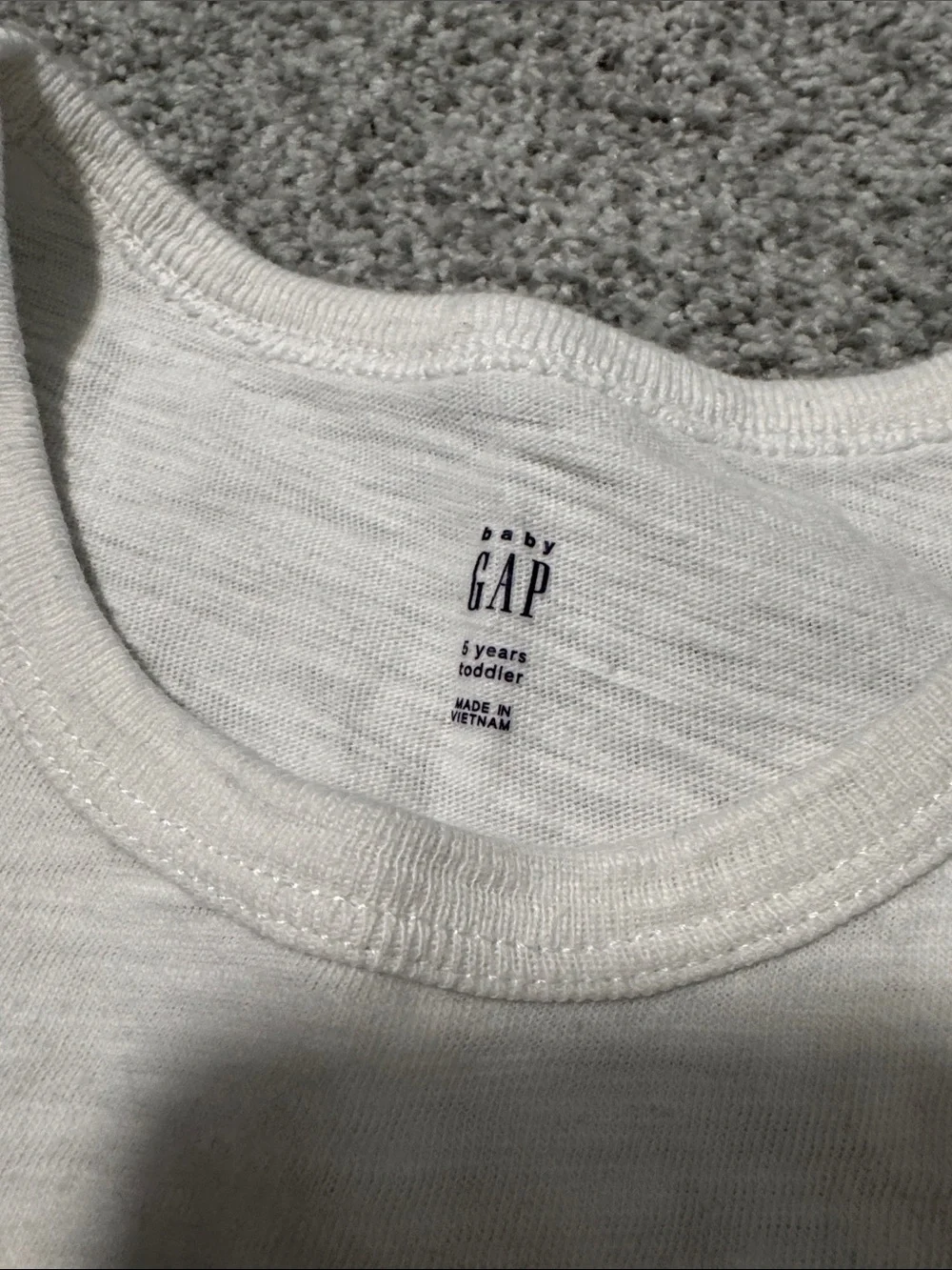 GAP White Tank Top with Orange & Navy Tiger Snorkel Graphic